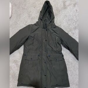 Women’s Large Michael Kors Olive Green Hooded Utility Coat